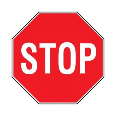 3G Cartello stradale STOP rifrangente Classe I, 60 × 60 cm