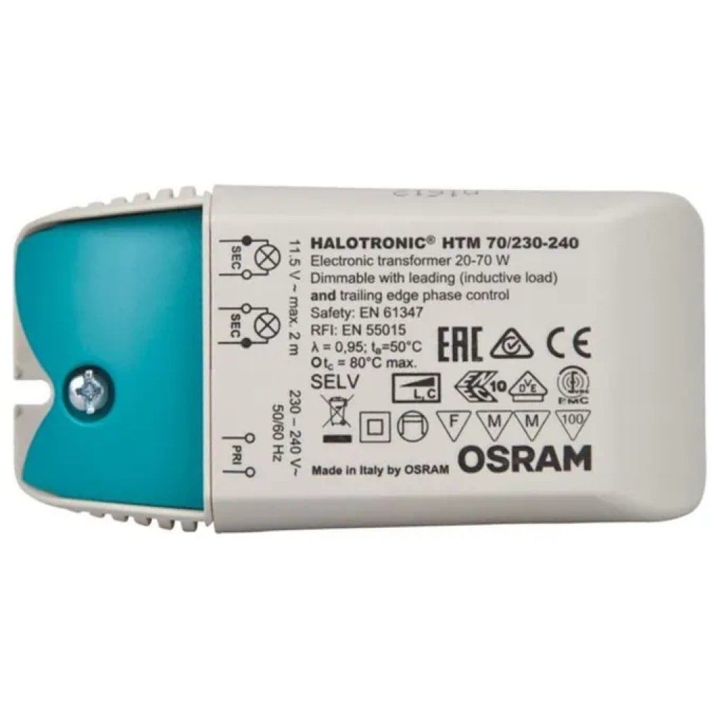 OSRAM Halotronic HTM 70 Trasformatore Elettronico 12V Dimmerabile