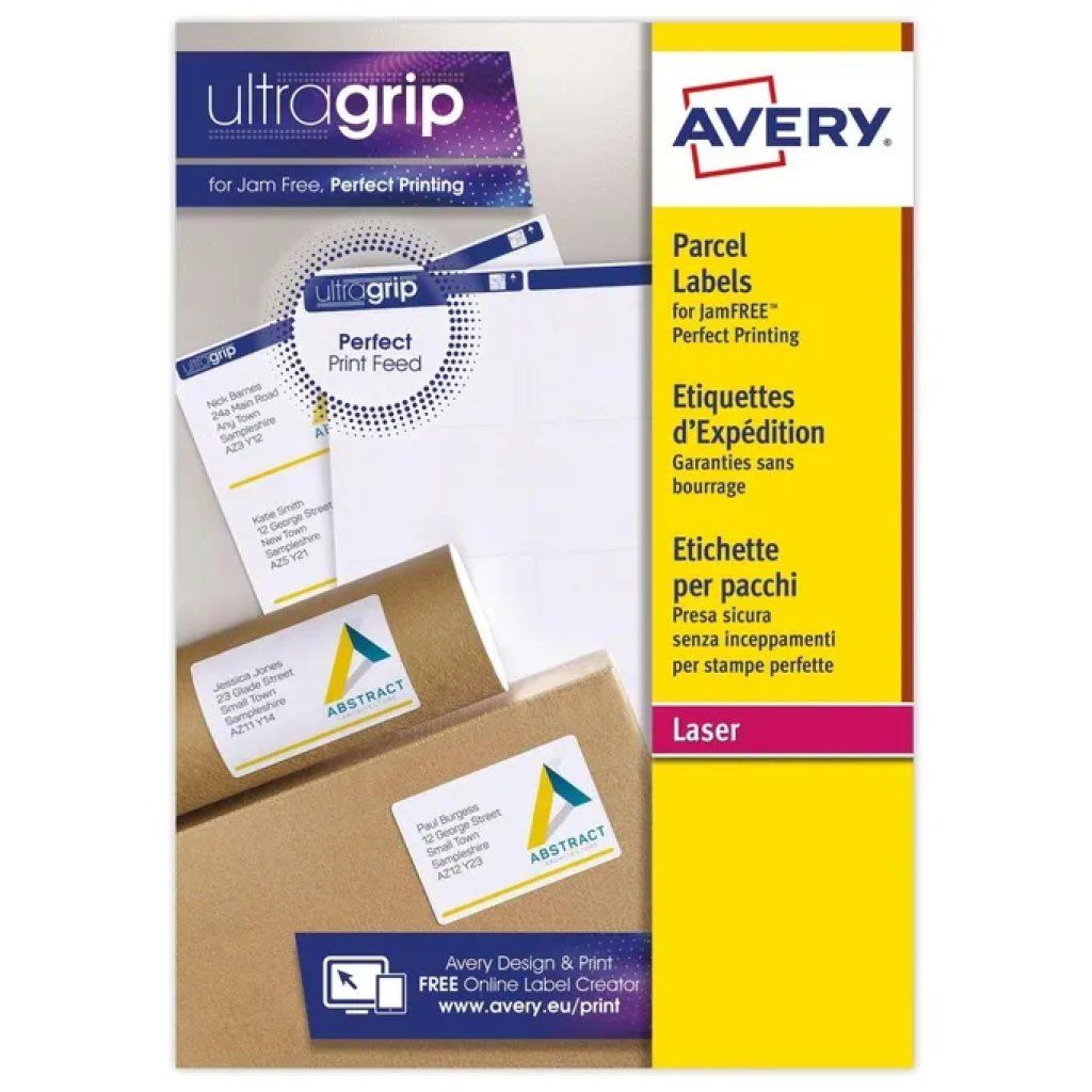 Avery L7173-15 Etichette bianche per pacchi, laser, 99,1 × 57 mm, 150 pezzi