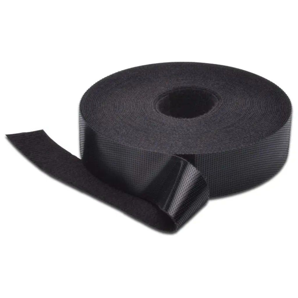 DIGITUS Nastro a Strappo in Rotolo, 10 m x 20 mm, Nero