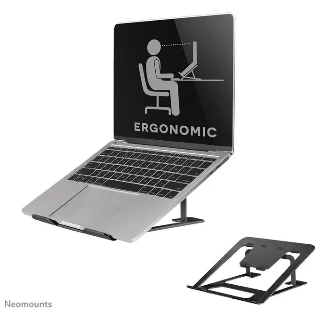 Neomounts NSLS085BLACK – Supporto regolabile per laptop 10-17” in alluminio, nero Neomounts NSLS085BLACK – Supporto regolabile per laptop 10-17” in alluminio, nero