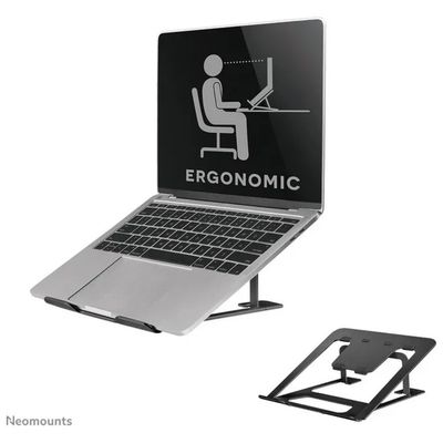 Neomounts NSLS085BLACK – Supporto regolabile per laptop 10-17” in alluminio, nero