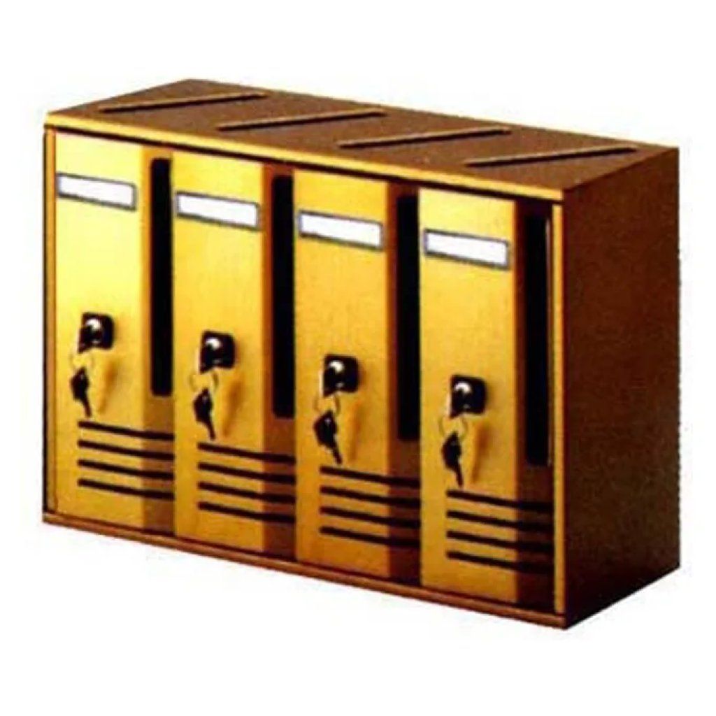 ALUBOX Cubo C4 Casellario Postale Componibile a 4 Cassette Bronzo ALUBOX Cubo C4 Casellario Postale Componibile a 4 Cassette Bronzo