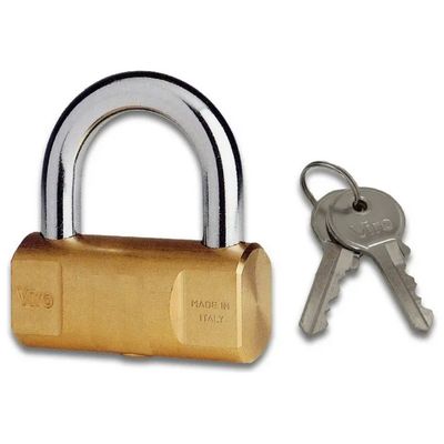Viro 102 Lucchetto Cilindrico in Ottone, Corpo 50 mm, Arco 25 mm