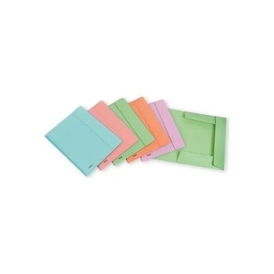 Favorit Cartella Portadocumenti a 3 Lembi con Elastico, 24 × 33 cm, Colori Pastello Assortiti Favorit Cartella Portadocumenti a 3 Lembi con Elastico, 24 × 33 cm, Colori Pastello Assortiti
