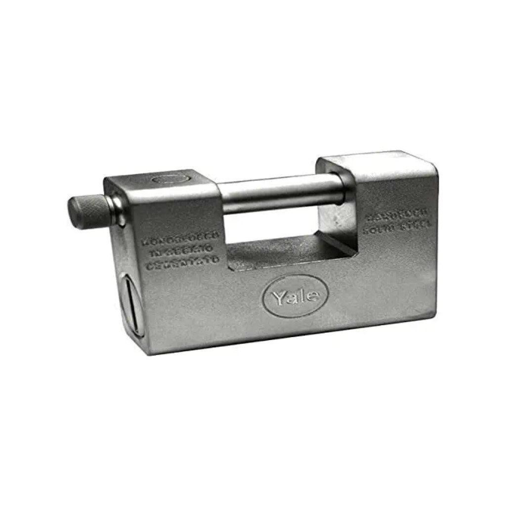 ASSA ABLOY Yale Y1640185 Lucchetto Antiscasso in Acciaio con Arco Temprato da 18 mm, 3 Chiavi