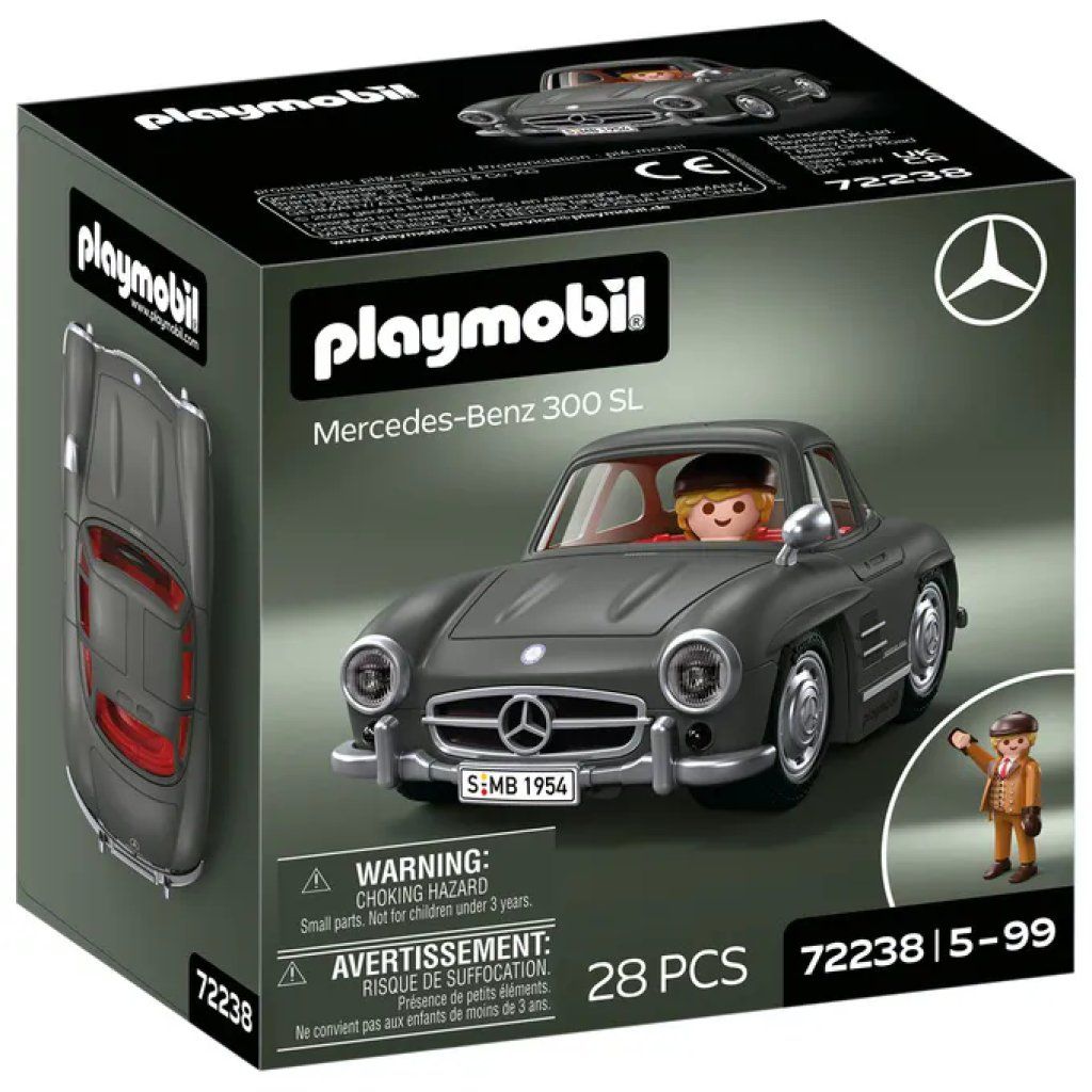 PLAYMOBIL 72238 Mercedes-Benz 300 SL rossa con personaggio PLAYMOBIL 72238 Mercedes-Benz 300 SL rossa con personaggio