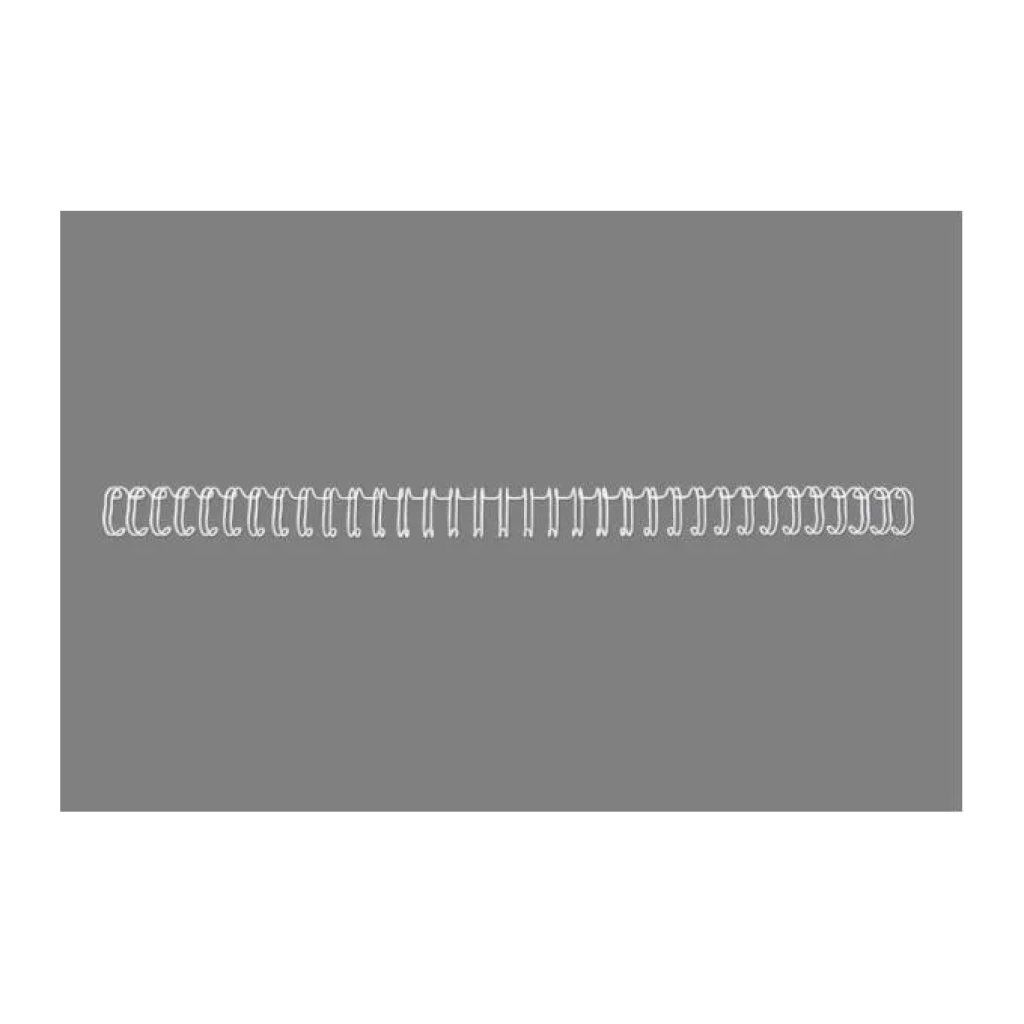 GBC Dorsi metallici WireBind A4, 9,5 mm, 34 anelli, bianchi, confezione da 10
