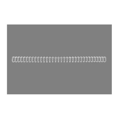 GBC Dorsi metallici WireBind A4, 9,5 mm, 34 anelli, bianchi, confezione da 10