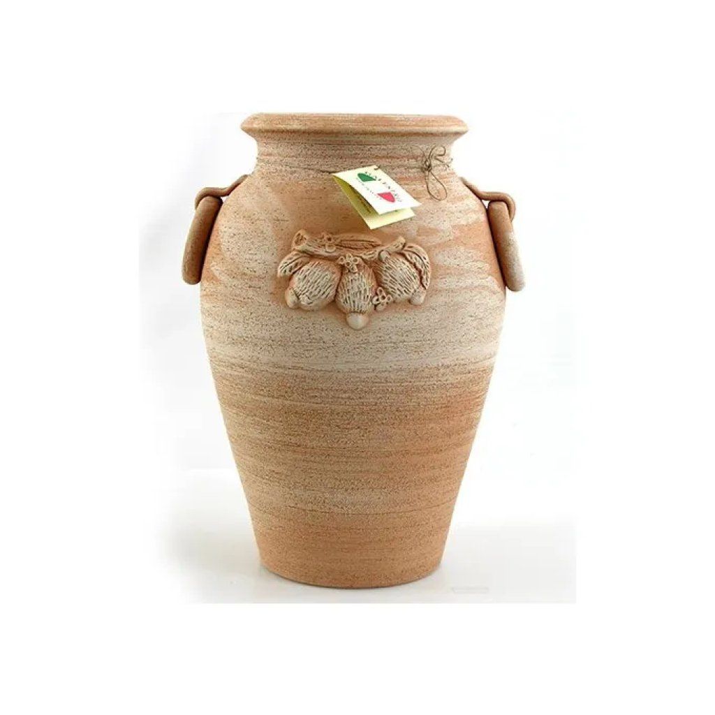 3C CASA Portaombrelli in Terracotta Decorato con Limoni, 50 cm