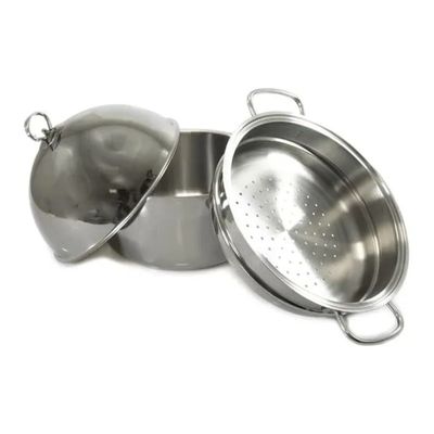 Gnali Realterm Vaporiera 3 Pezzi in Acciaio Inox 24 cm Gnali Realterm Vaporiera 3 Pezzi in Acciaio Inox 24 cm