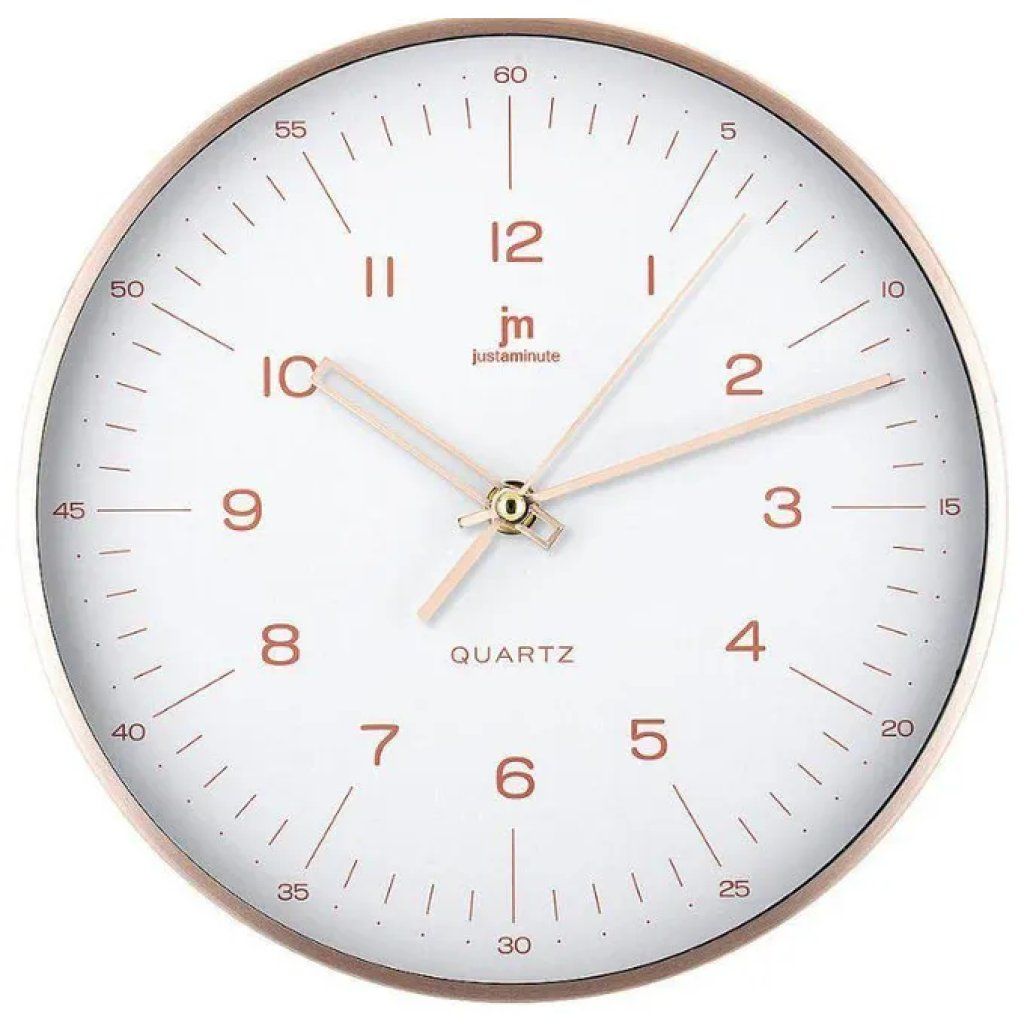 Lowell Orologio da Parete Tondo in Alluminio Rosa, 25 cm