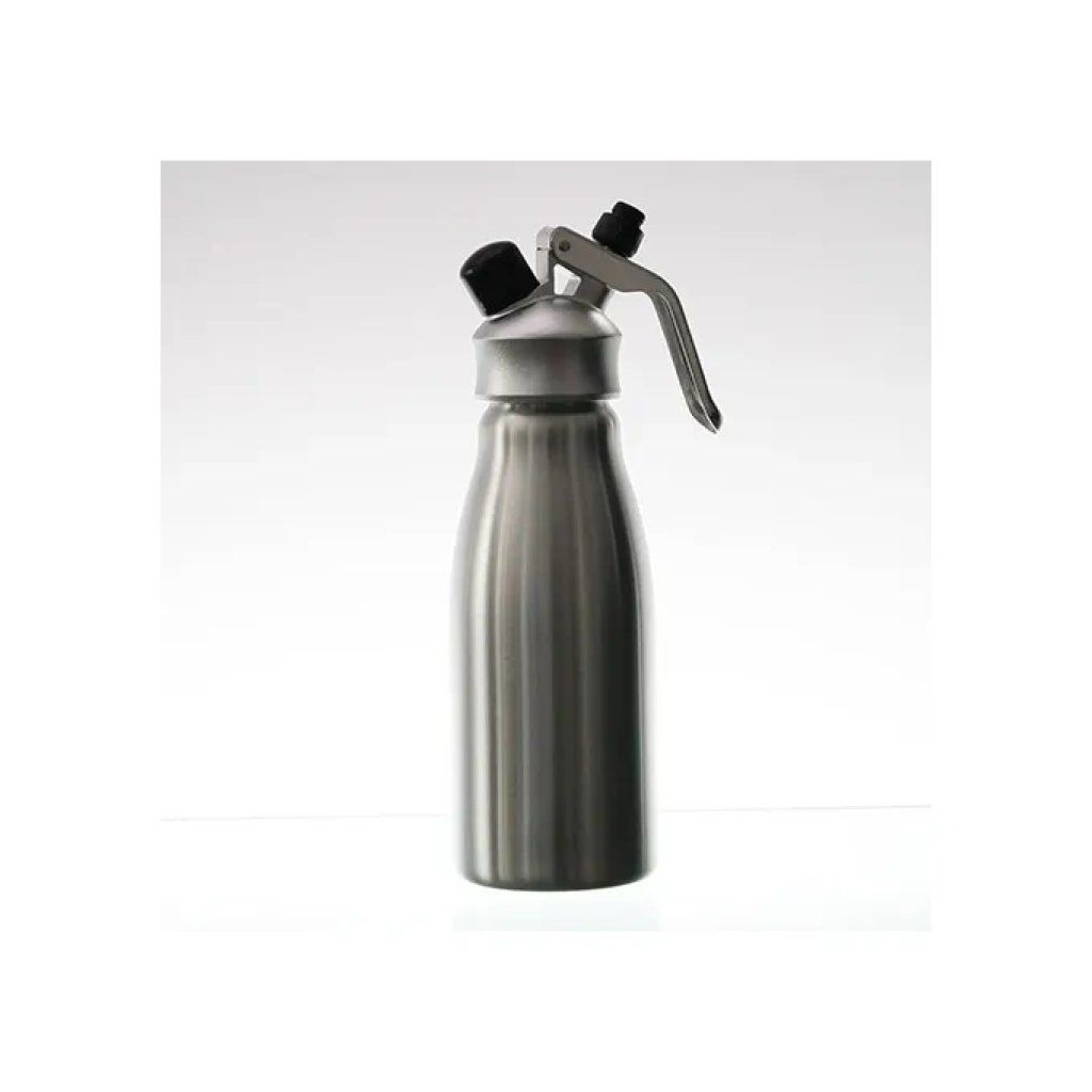 KAUFGUT Kayser N4086X Sifone Professionale per Panna Montata 0,5 L in Acciaio Inox, Nero