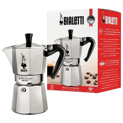 Bialetti Moka Express 12 Tazze in Alluminio Nero Bialetti Moka Express 12 Tazze in Alluminio Nero