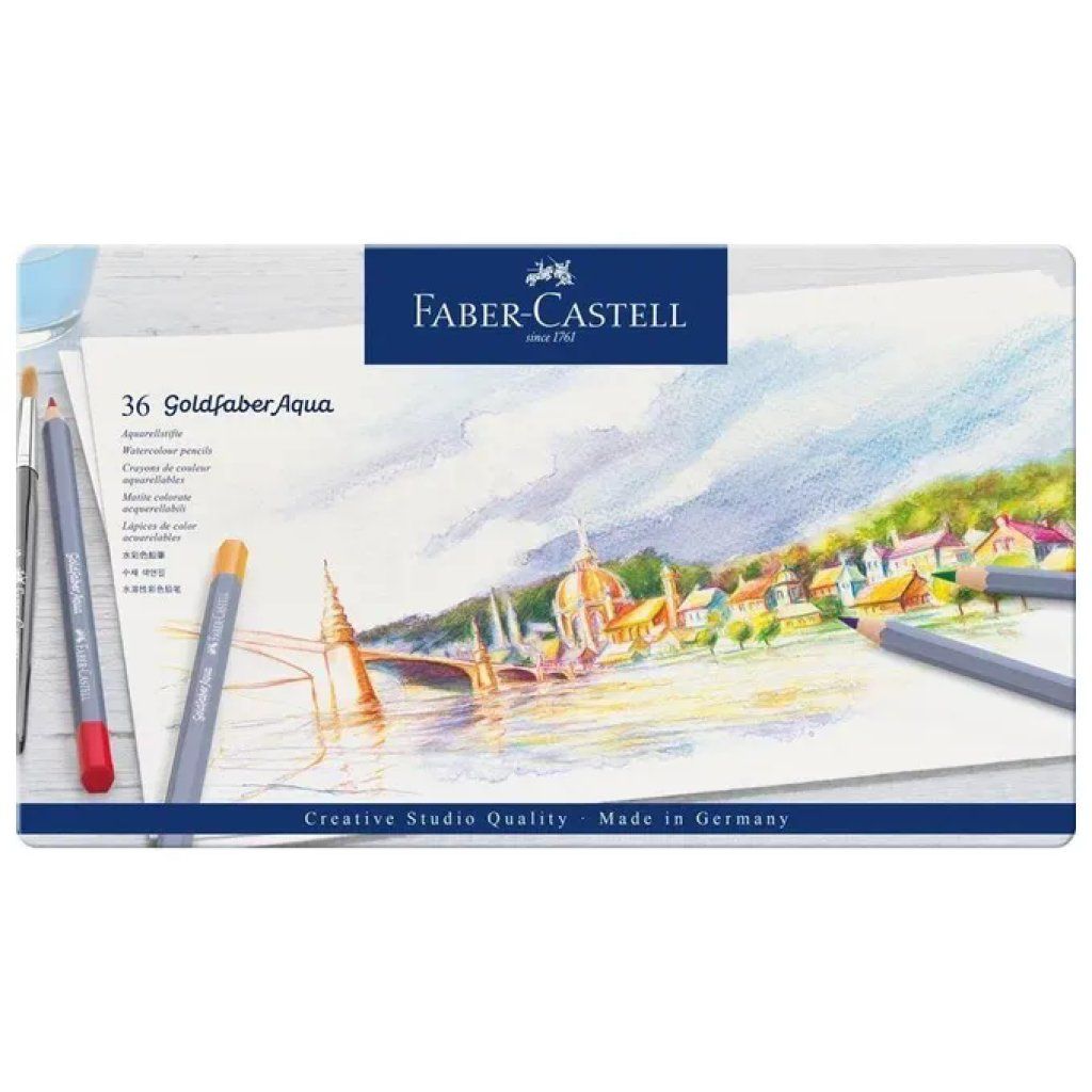 FABER CASTELL Faber-Castell Goldfaber Aqua – Set da 36 matite acquerellabili