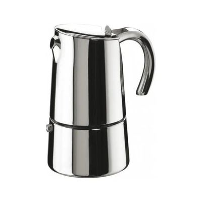 Pinti Inox Bella Caffettiera Moka 6 Tazze in Acciaio Inox, Compatibile con Induzione