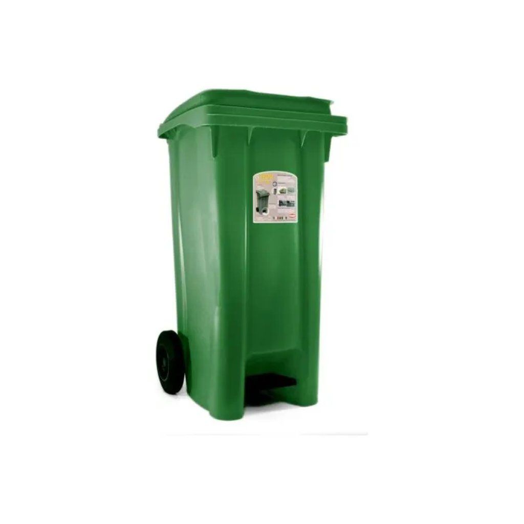 Stefanplast Bidone Carrellato con Pedale 120 L Verde Stefanplast Bidone Carrellato con Pedale 120 L Verde