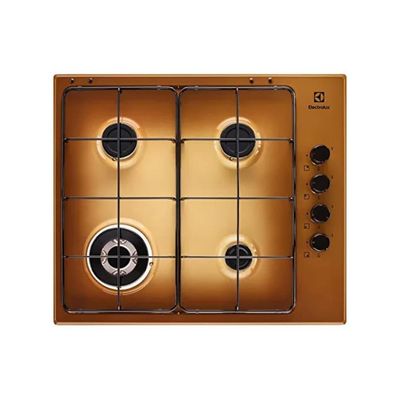 Electrolux EGS6414T Serie 300 Slim Piano cottura gas 60 cm 4 fuochi comandi laterali Sicurgas colore Terra