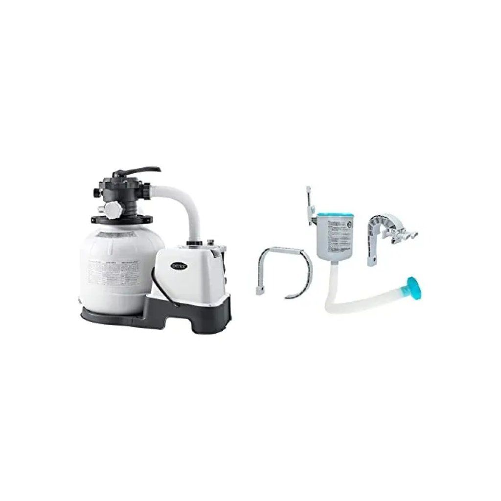 Intex Krystal Clear 26676 Pompa a Sabbia con Clorinatore Salino, 6000 L/h Intex Krystal Clear 26676 Pompa a Sabbia con Clorinatore Salino, 6000 L/h