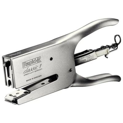 Rapid Classic K1+ Platinum Cucitrice a pinza per 50 fogli, argento Rapid Classic K1+ Platinum Cucitrice a pinza per 50 fogli, argento