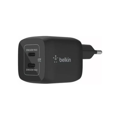 Belkin BOOST Charge Pro 45W GaN con 2 porte USB-C e cavo retrattile da 80 cm Belkin BOOST Charge Pro 45W GaN con 2 porte USB-C e cavo retrattile da 80 cm