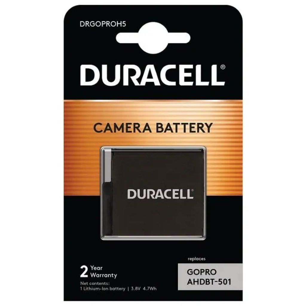 Duracell Batteria Li-Ion 1250 mAh per GoPro Hero 5-8 Duracell Batteria Li-Ion 1250 mAh per GoPro Hero 5-8