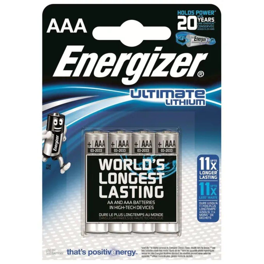 Energizer Ultimate Lithium AAA 1,5 V – 4 pile
