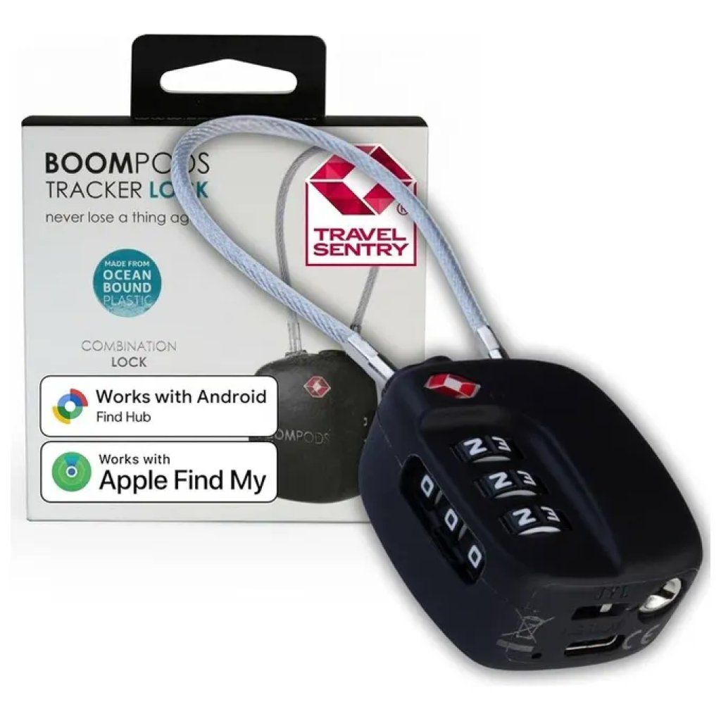 Boompods Tracker Lock – Lucchetto Bluetooth TSA, Grigio Boompods Tracker Lock – Lucchetto Bluetooth TSA, Grigio