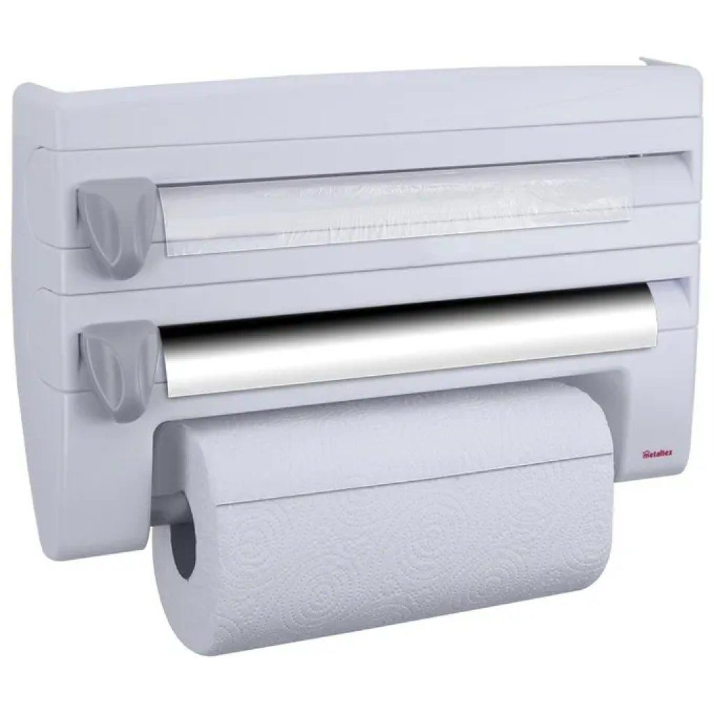 Metaltex Roll ’N Roll 254410 – Dispenser da parete per rotoli, bianco Metaltex Roll ’N Roll 254410 – Dispenser da parete per rotoli, bianco