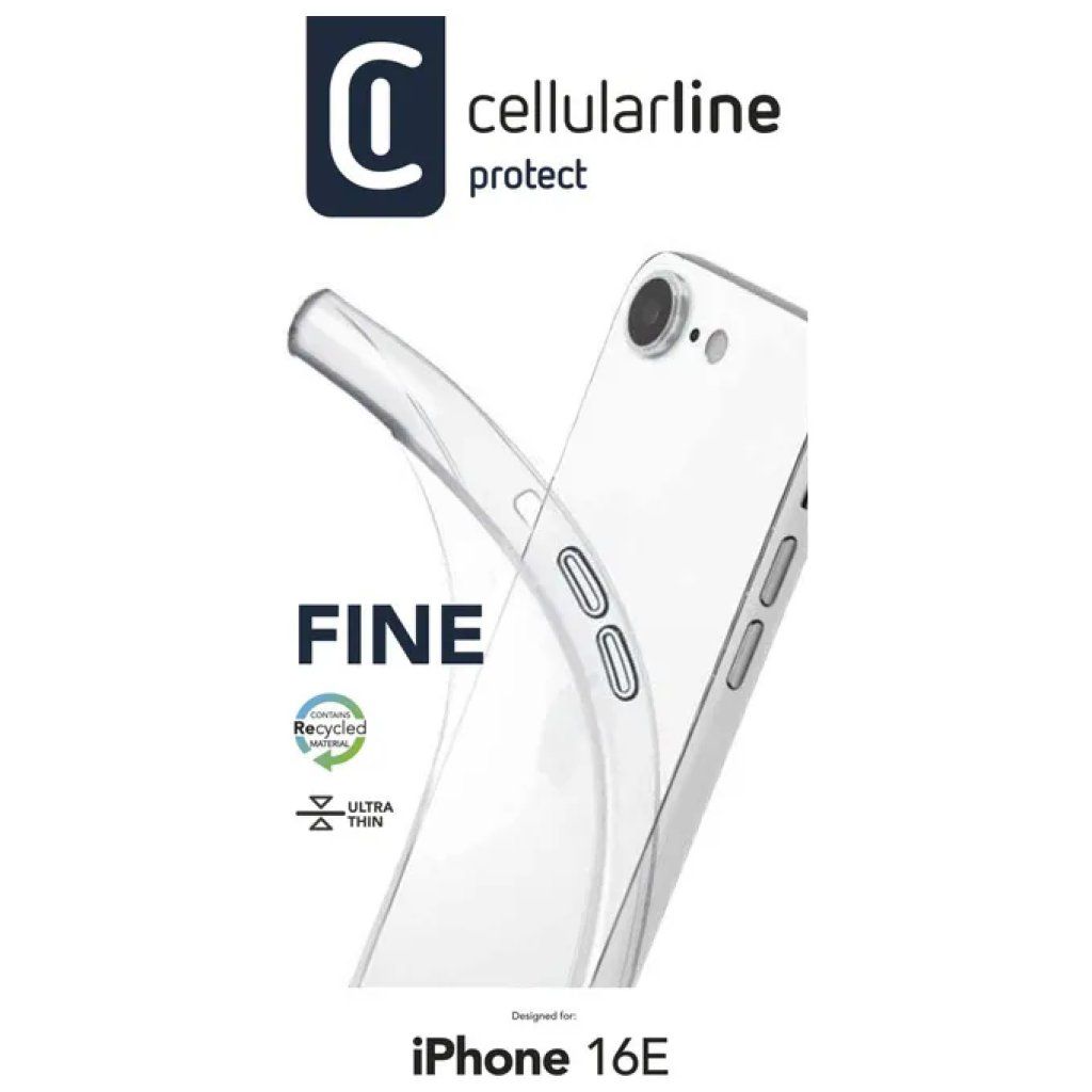 Cellularline Fine Cover trasparente per iPhone 16e e 17e Cellularline Fine Cover trasparente per iPhone 16e e 17e