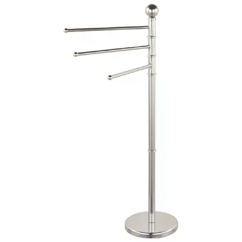 VIGOR-BLINKY Vigor Portasciugamani da Terra in Acciaio Inox, 3 Bracci Orientabili, H 90 cm