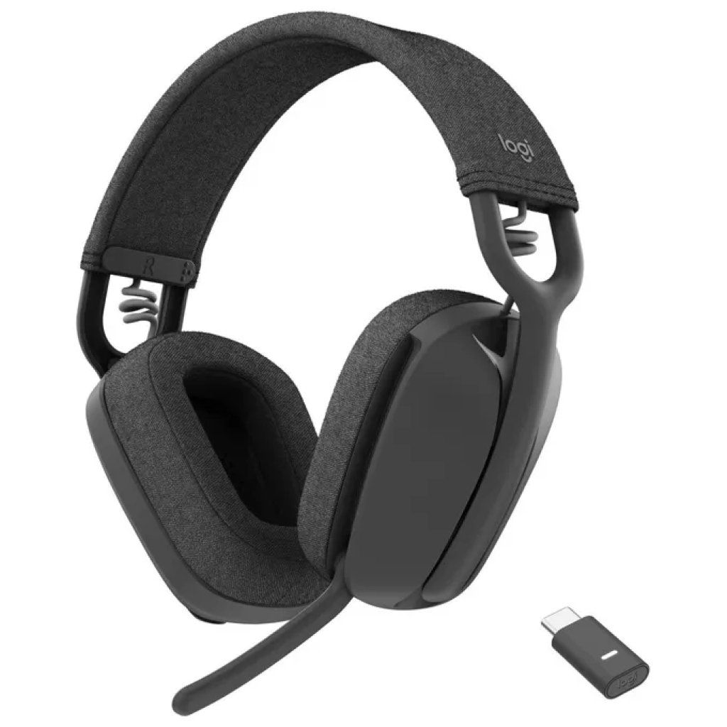 Logitech Zone Vibe Wireless UC – Cuffie Bluetooth 5.2 con microfono, grafite Logitech Zone Vibe Wireless UC – Cuffie Bluetooth 5.2 con microfono, grafite