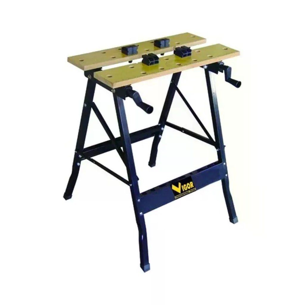 VIGOR-BLINKY Vigor VLB-150 Banco da Lavoro Richiudibile in Acciaio con Piano MDF