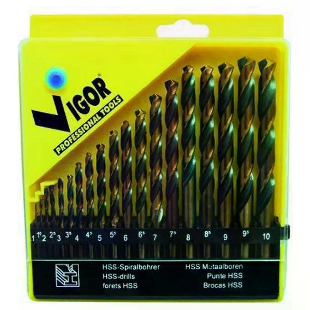 VIGOR-BLINKY Set 19 Punte HSS Bi-Action Vigor-Blinky 1–10 mm VIGOR-BLINKY Set 19 Punte HSS Bi-Action Vigor-Blinky 1–10 mm
