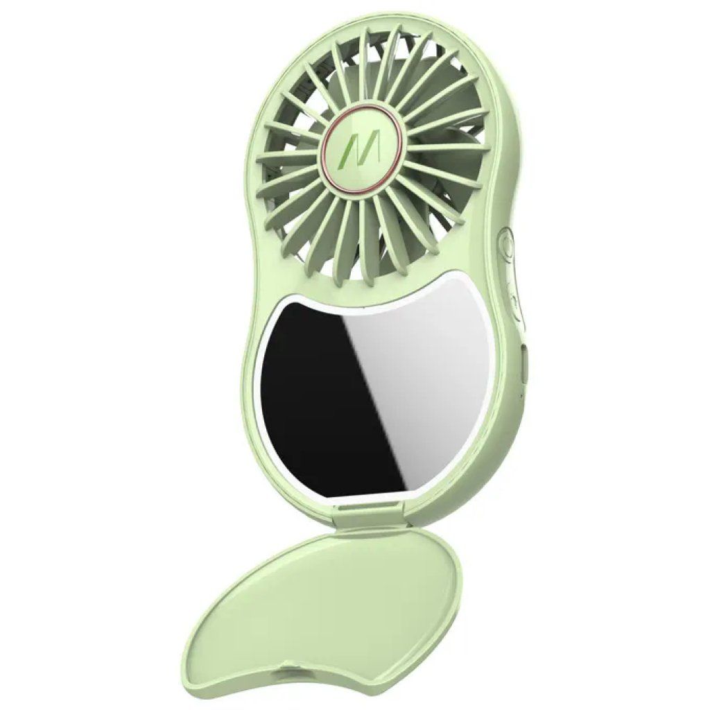 Muitomas Ventola Portatile Verde con Specchio LED