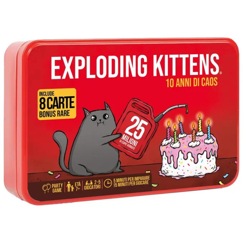 ASMODEE Exploding Kittens – 10 Anni di Caos, gioco di carte ASMODEE Exploding Kittens – 10 Anni di Caos, gioco di carte