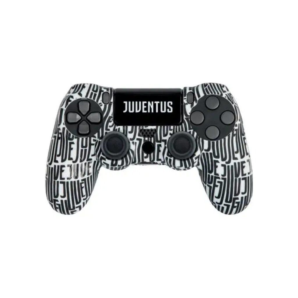 Qubick Juventus Repeat Cover in Silicone per Controller PS4 – Nero e Bianco