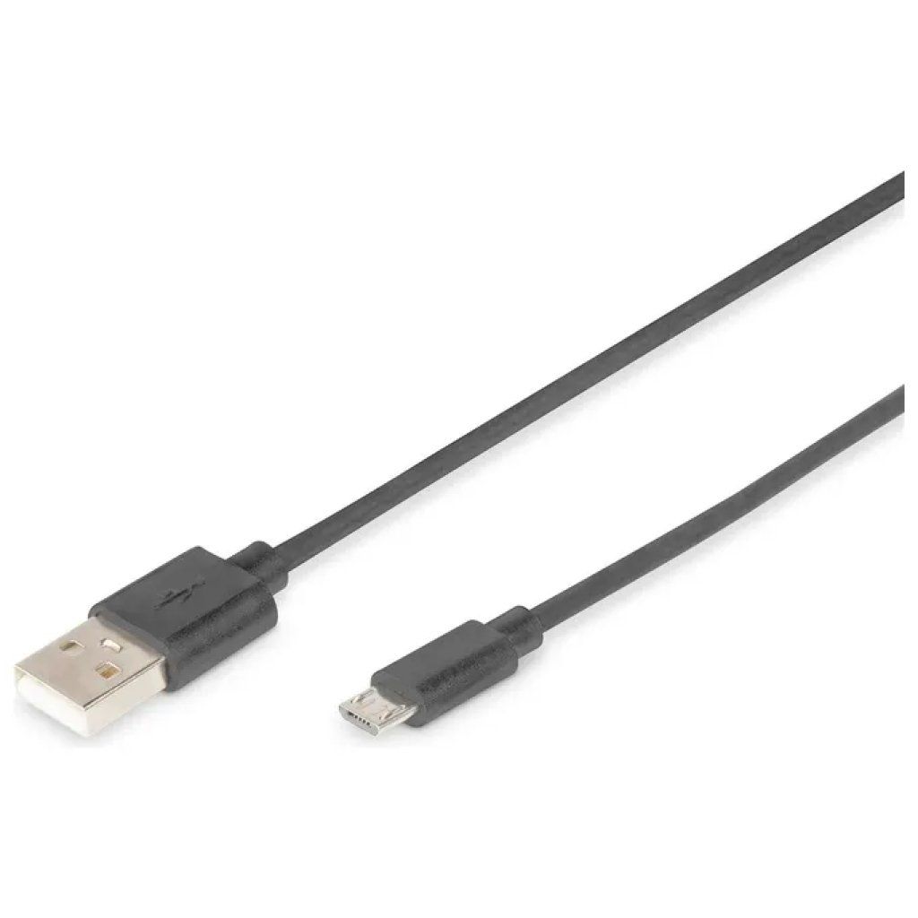 DIGITUS Cavo USB 2.0 da USB-A a Micro-USB B, 1 m, nero DIGITUS Cavo USB 2.0 da USB-A a Micro-USB B, 1 m, nero