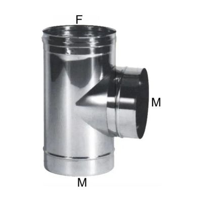 MARAL Gomito a T MARAL inox AISI 316L con uscita laterale