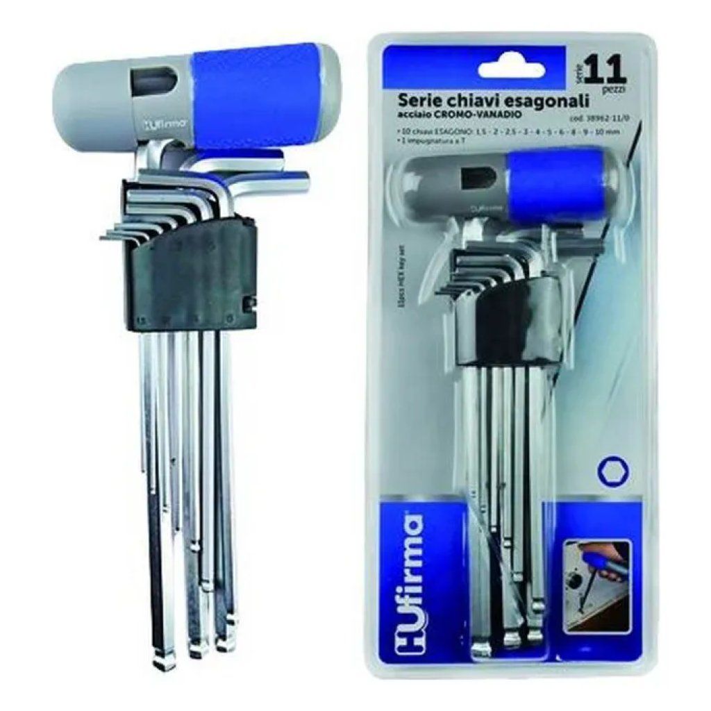 HUFIRMA 3896211 – Set 11 chiavi esagonali a T