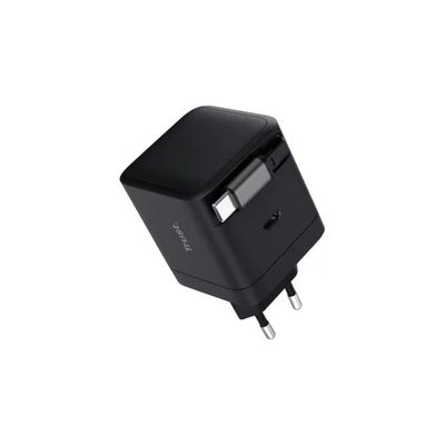 Trust Maxo Caricabatteria USB-C PD 65 W con Cavo Retrattile - Nero