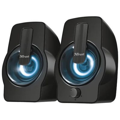 Trust Gemi 22948 Altoparlanti PC 2.0 con LED RGB, 6 W RMS, USB, Nero