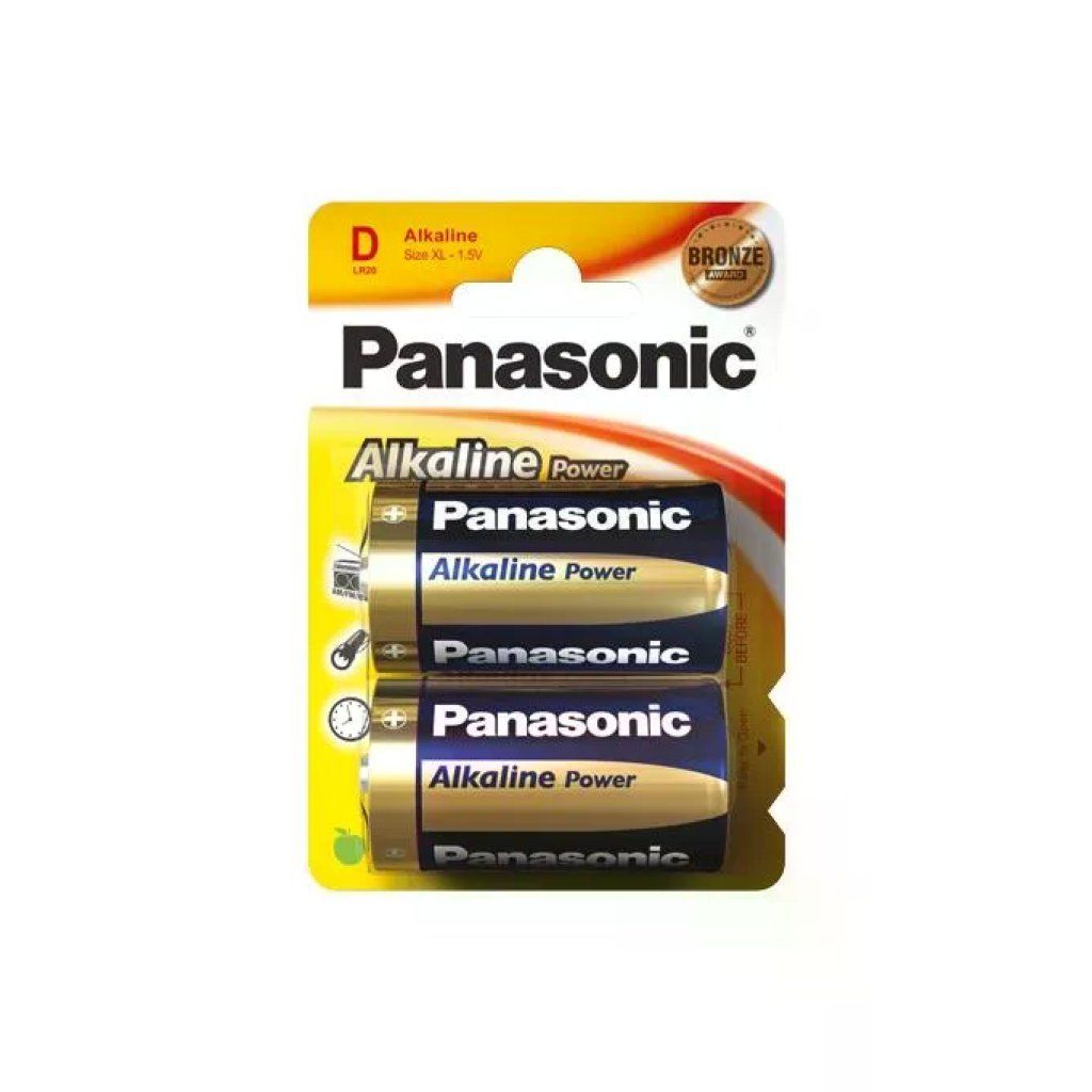Panasonic Alkaline Power LR20/D 1,5 V – 2 batterie alcaline Panasonic Alkaline Power LR20/D 1,5 V – 2 batterie alcaline