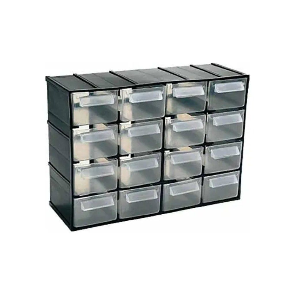 Art Plast 802 Cassettiera Trasparente a 16 Cassetti