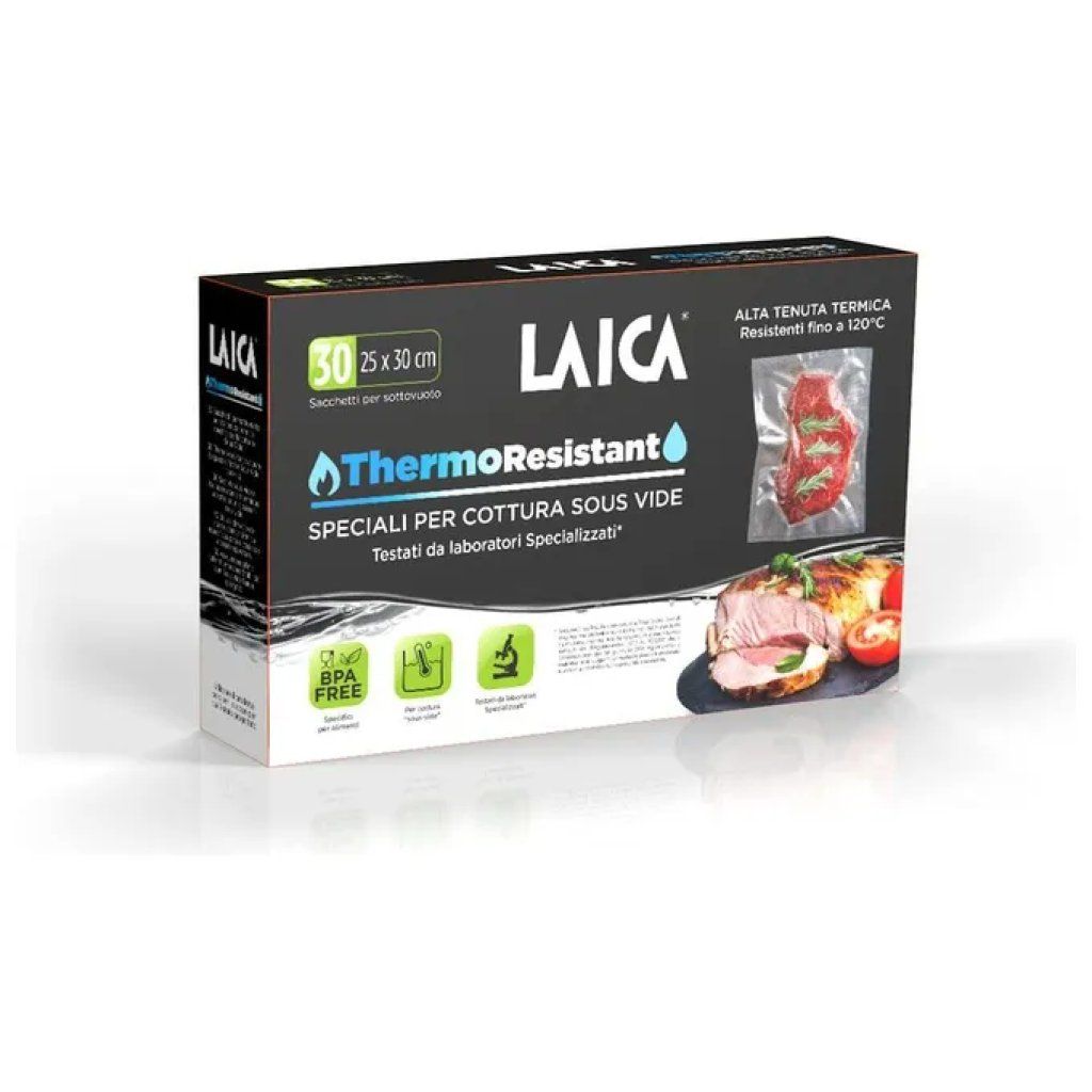 Laica TR1000 Sacchetti Sottovuoto per Alimenti Sous Vide, 30 pezzi, 25 × 30 cm Laica TR1000 Sacchetti Sottovuoto per Alimenti Sous Vide, 30 pezzi, 25 × 30 cm