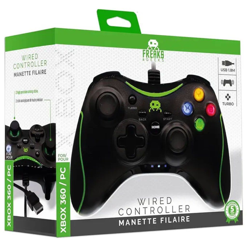 Freaks And Geeks 310150B Controller Wired Nero V2 per PC Freaks And Geeks 310150B Controller Wired Nero V2 per PC