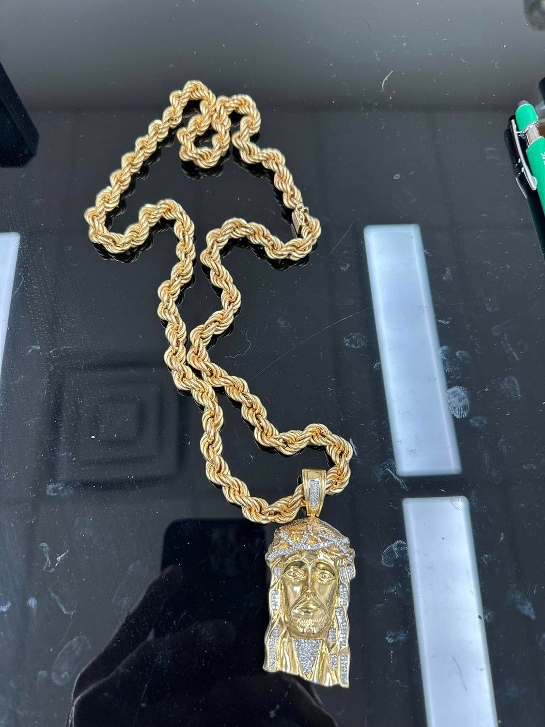 Jesus Piece Rope Chain
