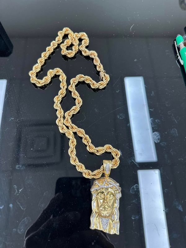 Jesus Piece Rope Chain