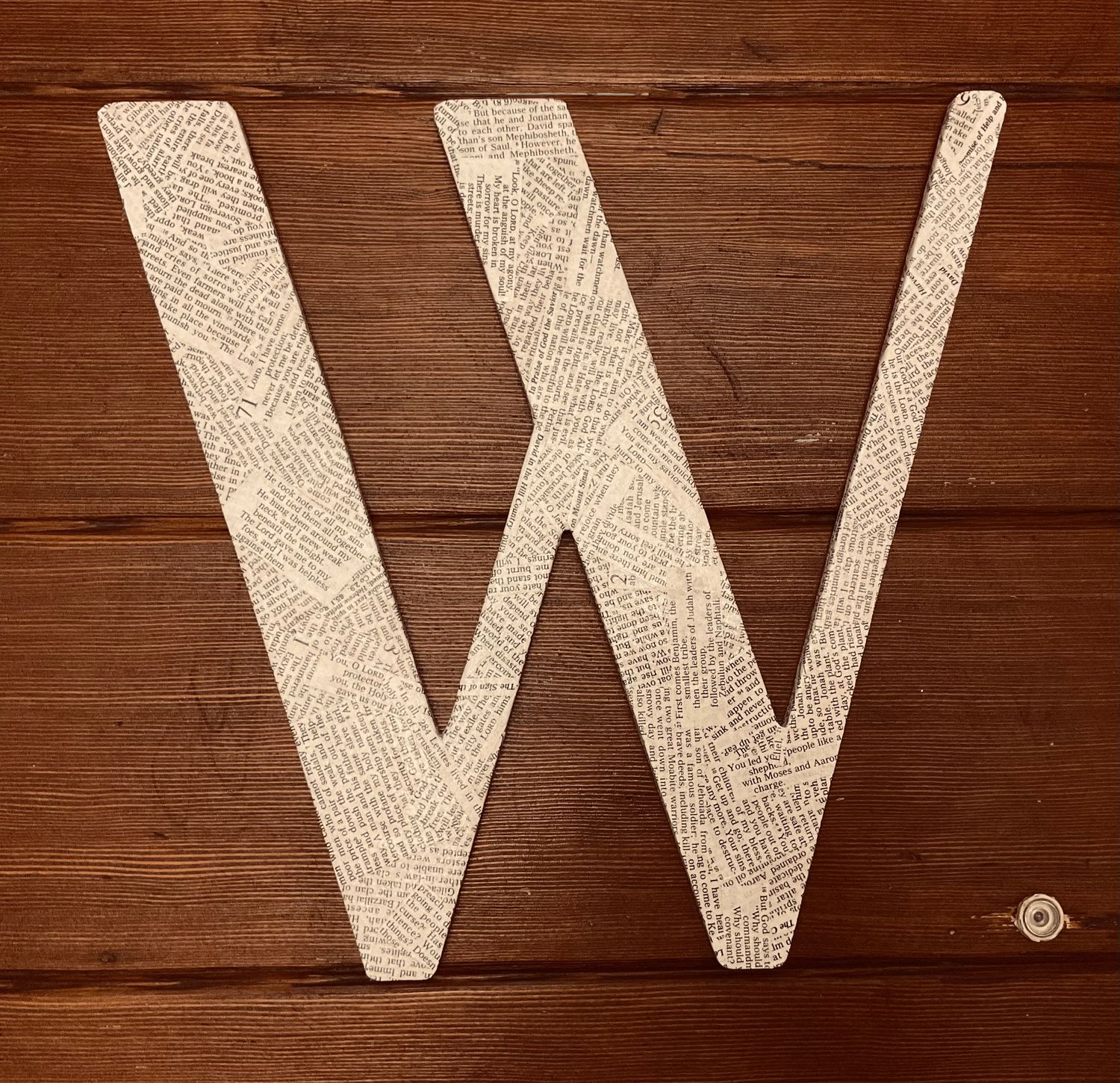 Letter W - large