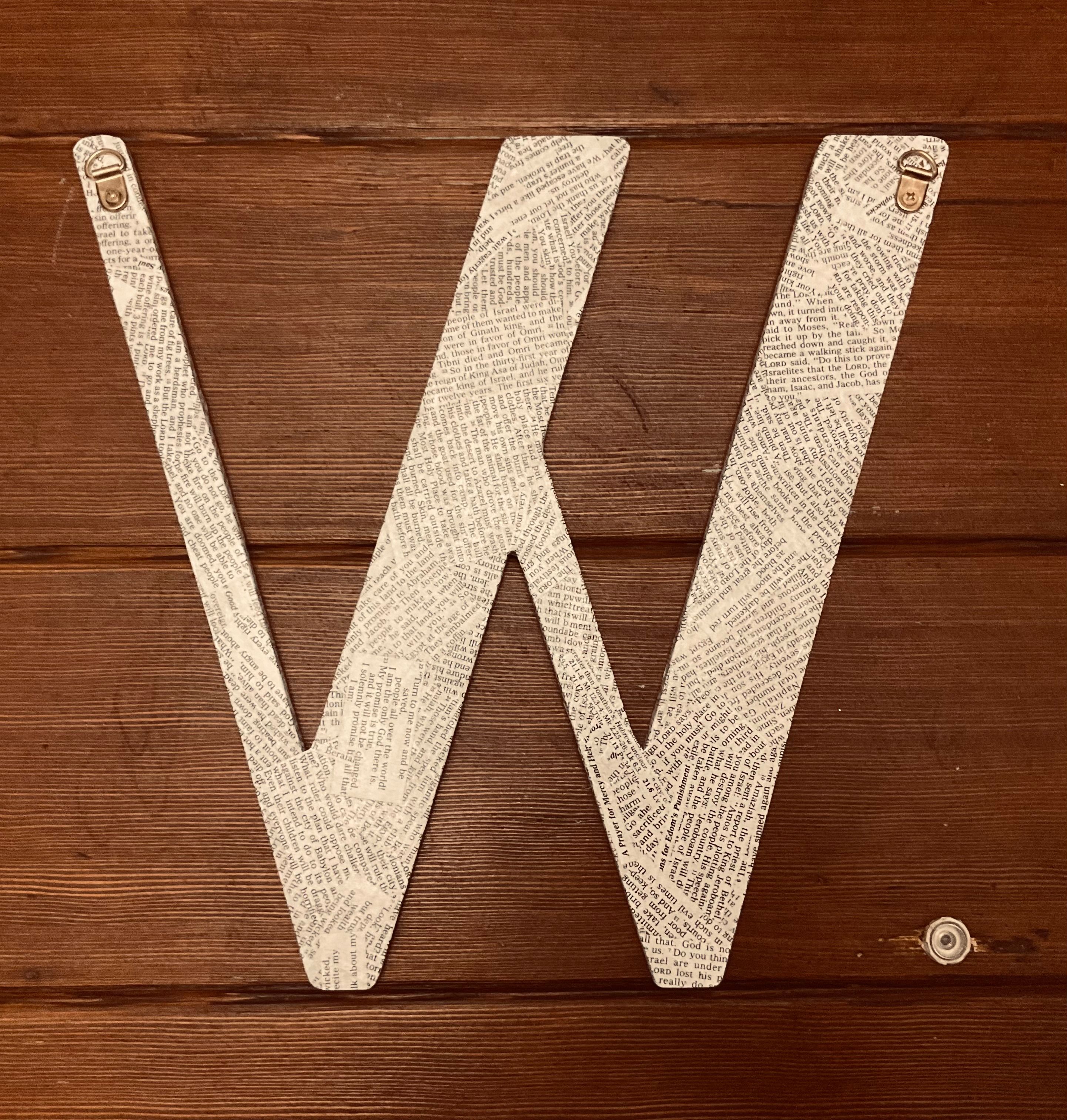 Letter W - large